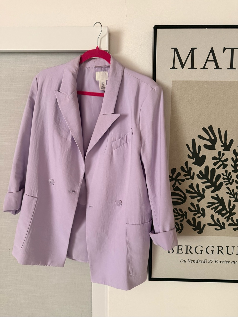 H&M Lilac Double-Breasted Women's Blazer